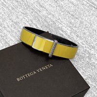 보테가 베네타 옐로우 에나멜 실버 브레이슬릿 15 / BOTTEGA VENETA YELLOW ENAMEL OXIDIZED SILVER BRACELET 15 [431536 7316]