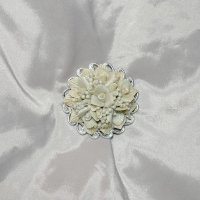 Grey Flower Silver Broach 그레이 플라워 실버 브로치