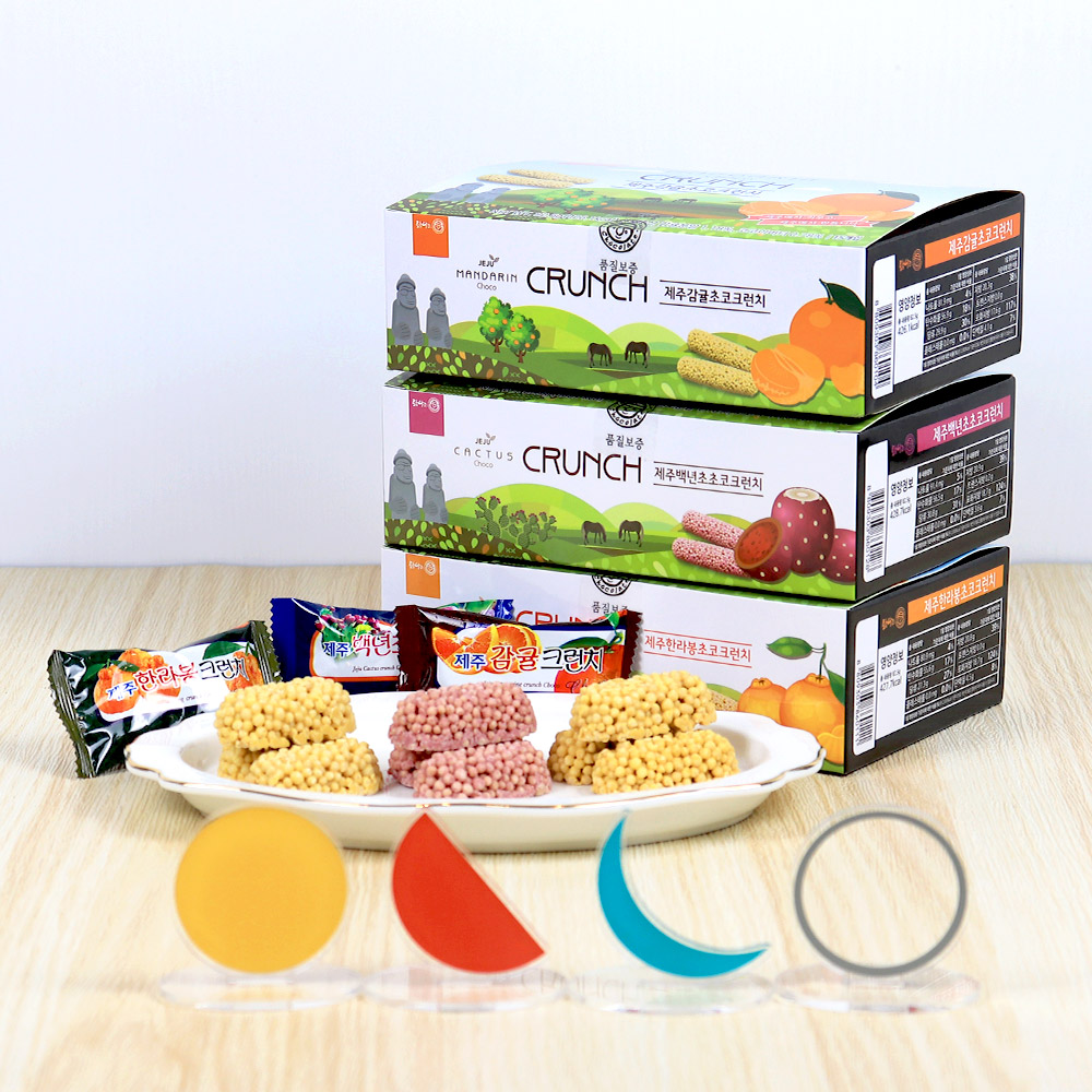 Tamnaneun Choco Crunch 3 Kinds (Tangerine, Prickly Pear, Hallabong), Jeju Sawol Travel Souvenir