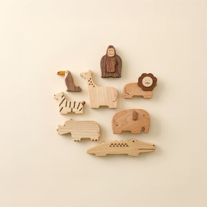 사파리친구들 원목블록장난감