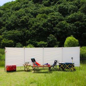 오투라이프 캠핑 캔버스 윈드스크린 바람막이 사이드월 아이보리/베이지