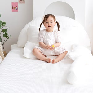 아리베베 시원한 알래스카 냉감 쿨패드 듀라론 여름 줄누빔 쿨매트 화이트 유아S 75x100