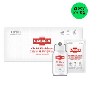 [본사배송] 랩신 휴대용 손소독티슈 1매입X100개+새니타이저 겔 60ML