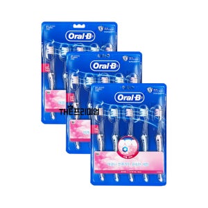 오랄비 초미세모 벨벳 초소형헤드 칫솔 5개입 3개