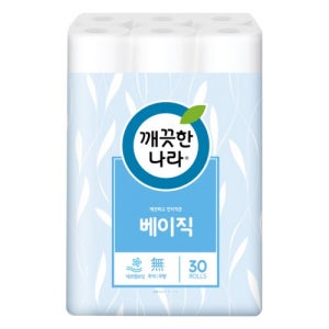 깨끗한나라 베이직 화장지(40mX30롤 깨끗한나라)
