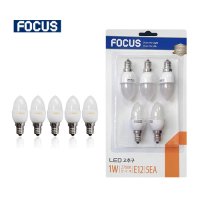 포커스 LED 고추구 1W E12 미니전구 연등전구(5개 1set) 전구색