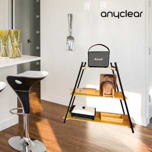 애니클리어 3단 우드쉘프 스틸 인테리어 선반 수납 정리 PDB-CP30 수납파우치