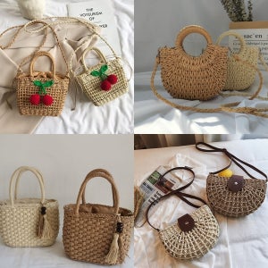 여름 라탄백 왕골가방 네트 버킷백