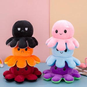 리버시블 뒤집는 문어인형 양면 반전 변신 표정 기분 감정 표현 귀여운 애착 인형