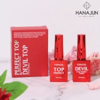 뷰젤 퍼펙트+데빌 탑젤 10ml 2종세트 논와이프 기초젤 네일