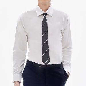 어반트 세미카라 화이트 남자 긴팔 셔츠 다림질 필요없는 순면 링클프리 와이셔츠