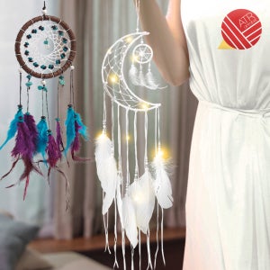 아트레빌 벽장식 인테리어 드림캐쳐 집들이선물 방꾸미기 미니드림캐쳐 LED 버터플라이