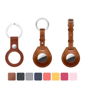 에어태그 천연 가죽 케이스 심플 키링