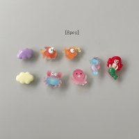 [비니빈스] 바다 속 동물 친구들 지비츠 세트 (8pcs) / 신발 장식 / 신꾸 / 새학기 실내화 꾸미기 / 겨울 신발 악세사리