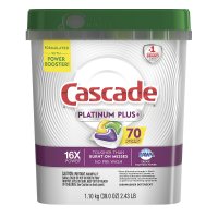 캐스케이드 플래티넘 플러스 Cascade Platinum 식기세척기 세제 레몬향 70개입