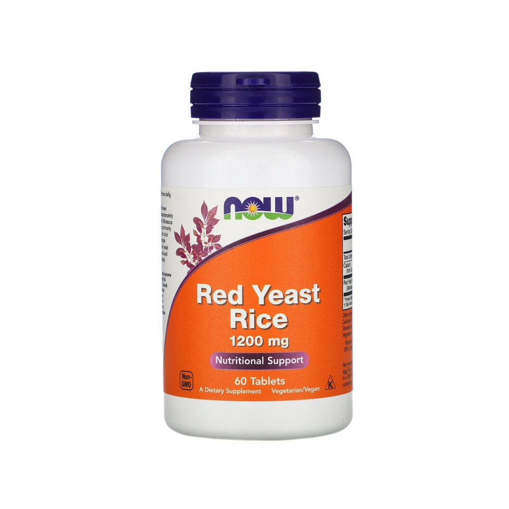 NOWFOOD 나우푸드 Red Yeast Rice 홍국 1200mg 60정 타블렛 칼슘 말토덱스트린 HPMC 셀룰로오스 마그네슘스테아레이트 이산화규소 함유