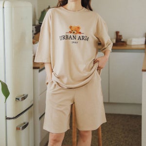 (자체제작) 국산 순면 도담 여름 반팔 여성잠옷 투피스 파자마 홈웨어 이지웨어 상하세트