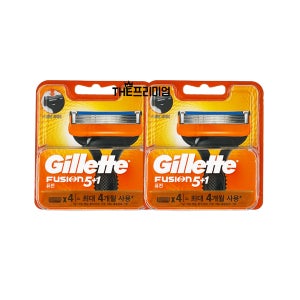 질레트 퓨전 매뉴얼 면도날 4입 2개