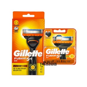 질레트 퓨전 미세진동 면도기 1up+면도날 4입