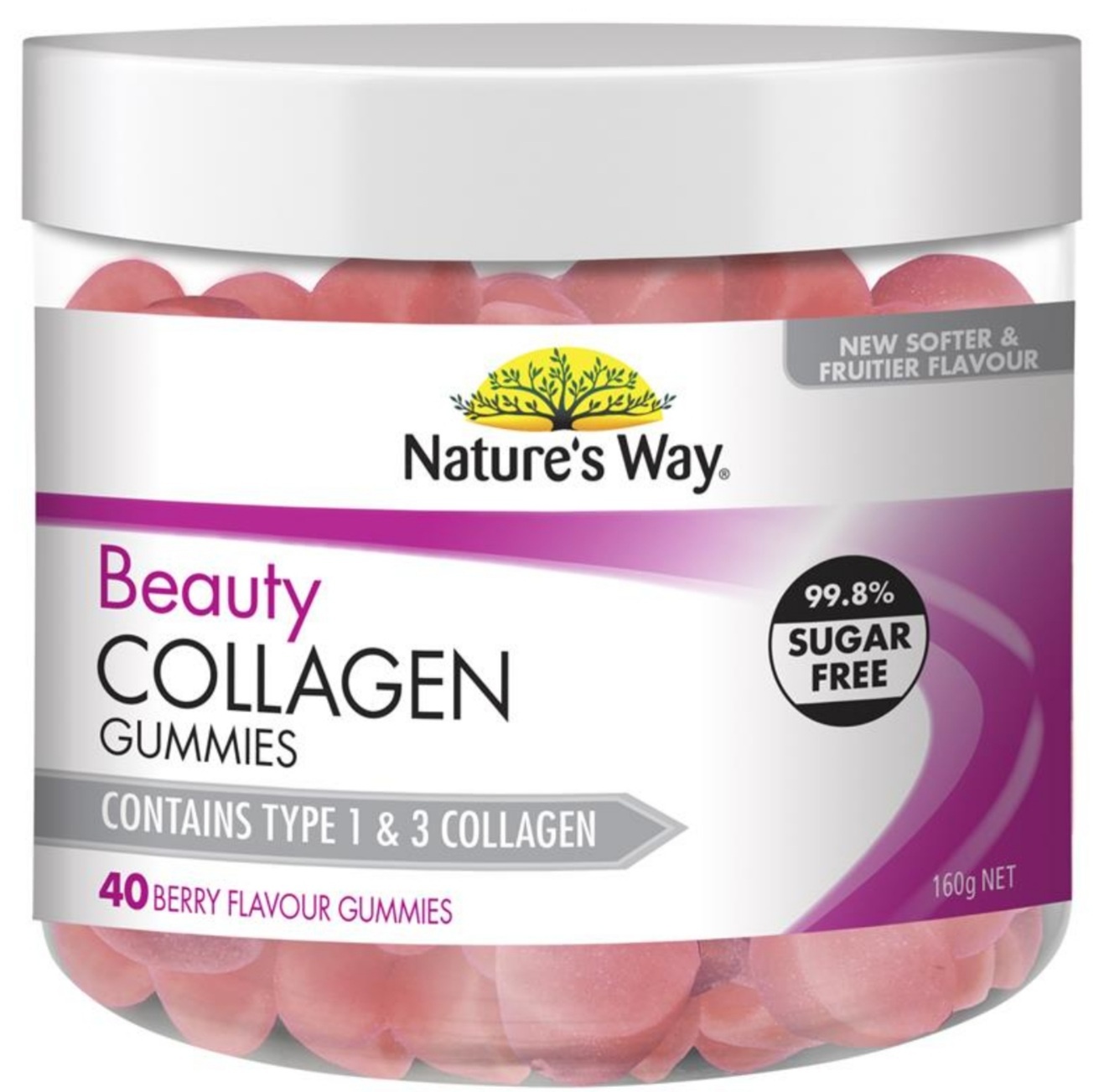 호주 네이쳐스웨이 뷰티 콜라겐 구미 40개 Nature’s Way Beauty Collagen 40 Gummies <b>피부 탄력</b> 노화 젤리 독일 베리솔 콜라겐