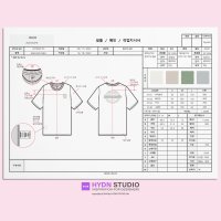 (디지털) 의류 패션 작업지시서 양식 06 / 패션디자인 도식화 (엑셀파일, PDF, 고화질 이미지)