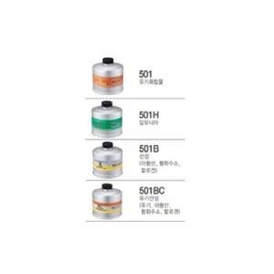 정화통중농도격리식유기산성 (유기화합물, 아황산, 황화수소, 할로겐) 501BC 알루미늄포장 35660030