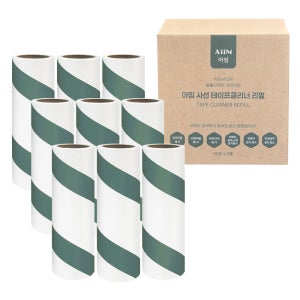 아임 테이프클리너 돌돌이리필 90회x9개 사선컷팅 청소테이프 롤크리너