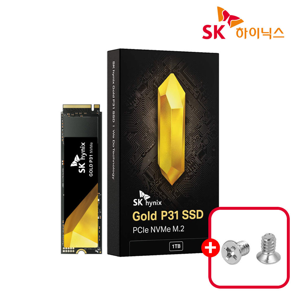 SK하이닉스 GOLD P31 NVMe SSD 2TB 고정나사포함