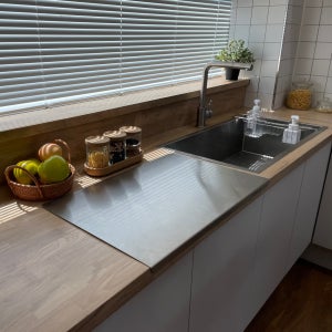 [국산] 자몽베이킹 스테인레스 도마 가정용 업소용 싱크대상판 304 316 ㄱ자형