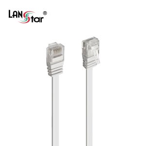 평면랜케이블 LANstar CAT6 UTP 랜케이블 기가 인터넷선 LAN 공유기선 3m, 화이트
