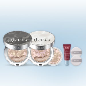 에이지투웨니스 글래스 스킨 에센스 팩트 글로우/퍼펙트 12.5g 본품+리필(+퍼프2매,립세럼미니 루즈브릭) (SPF50+) 광채 촉촉 파운데이션