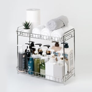 스파이더락 스탠드 욕실 선반 다용도 스텐 화장실 수납 정리대 2단