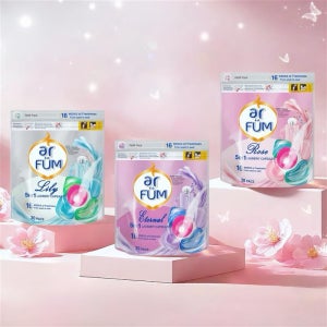 아로퓸 퍼퓸 캡슐세제 30개입x3, 총 90개입 (퓨어블라썸+화이트릴리+로즈가든)