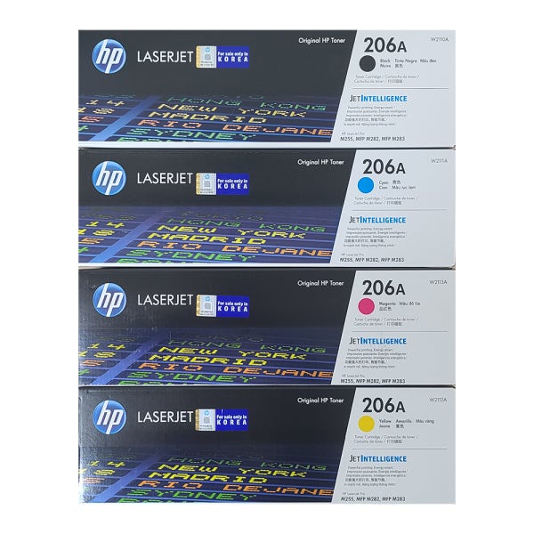 HP 206A 정품토너 W2110A M255nw M283fdw M255dw M282세트