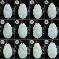 천연 옥 목걸이 펜던트 원석 건강 효도 선물 프리미엄 홈쇼핑 여성 십이지상과 전옥 여남벽사호신부속상옥 걸개쥐우호토마돼지