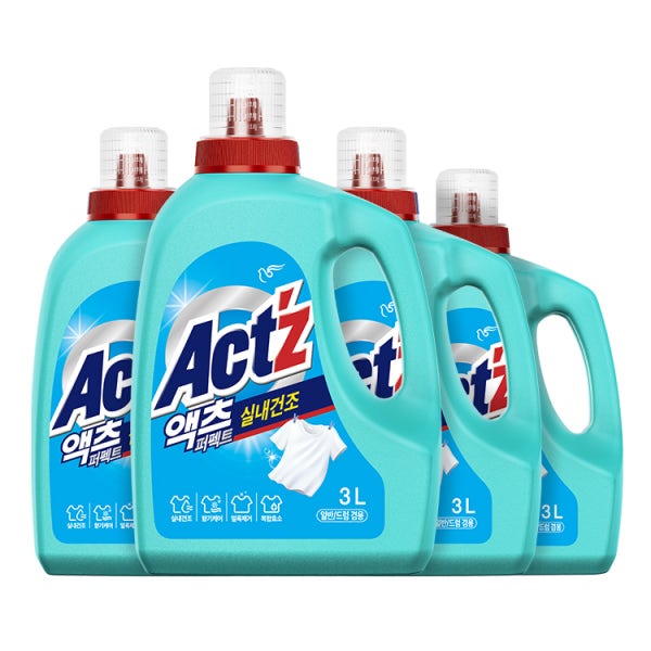 액체세제 액츠퍼펙트 실내건조 3L X 4개 (겸용)