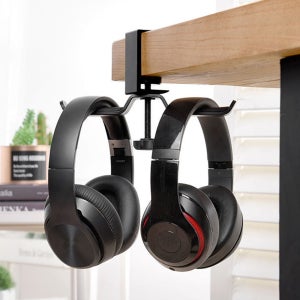 DGITEM 메탈 듀얼 헤드폰 거치대 걸이 헤드셋 360도 회전