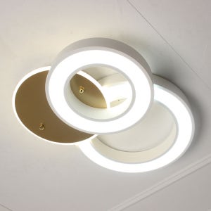 LED 링스 원형 방등 골드 60W 주광색 전구색 아이방 안방 조명 무드등