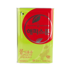 해피스푼 식용유(대두유) 18L 업소용 대용량 포장배송