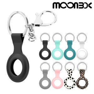 [문박스] 베이직 플러스 에어태그 실리콘 커버 케이스 (카라비너 포함) 홀더 스트랩 위치 추적 키링