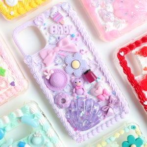 핸드폰꾸미기 DIY키트 패키지 데코덴재료 폰케이스 라벤더캔디베릿 아이폰13