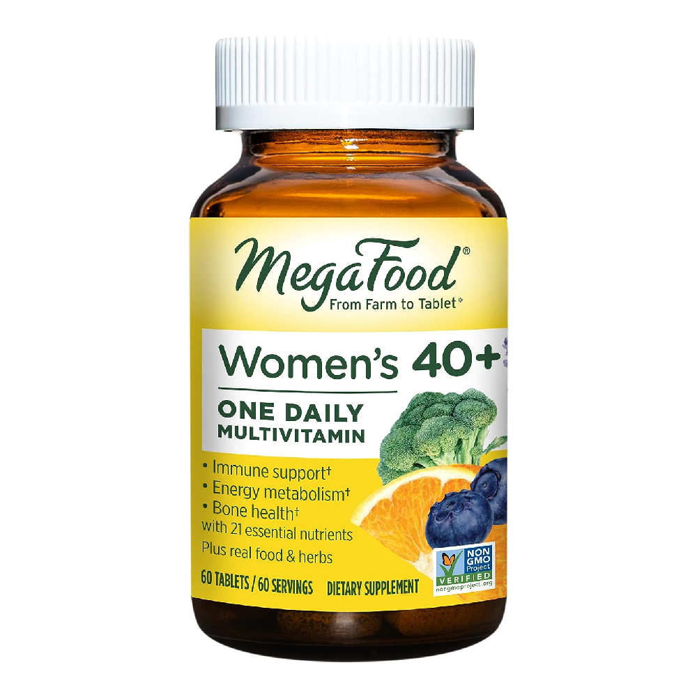 메가푸드 One Daily 40세 이상 여성 멀티<b>비타민</b> A B C3 D3 E B1 B2 B6 B12 K1 철분 크롬 아연 요오드 판토텐산 비오틴 엽산 나이아신 셀레늄 구리 60 정