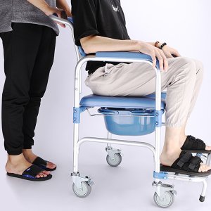 바퀴형 이동식 변기 화장실 포타포티 장애인 보조기구 345 365 노인복지용구 재래식 캠핑용