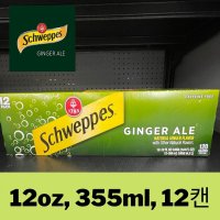 미국 슈웹스(schweppes) 진저에일 슈웹스 진저 탄산 음료 355ml 12캔