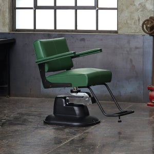 토탈헤어 미용의자 BPC-401무광 화이트 일반전동 블랙 베이스 커트 염색 파마 미용실의자