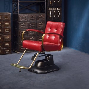 토탈헤어 미용의자 BPC-314 무광 화이트 일반전동 블랙 베이스 커트 염색 파마 미용실의자