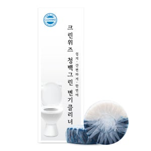 크린위즈 청백그린 오래가는 변기클리너 세정제 50g 향균 탈취 6개입, 5개