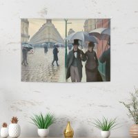 Paris Street Rainy Day, 귀스타브 카유보트 천 패브릭 포스터 쉬폰 명화 그림 벽걸이 창문가리개 태피스트리 A규격