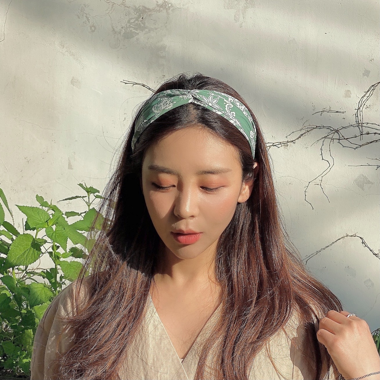 반다나 페이즐리 터번 넒은머리띠 명품머리띠