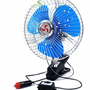 차량용 선풍기 집게식 12v 24v 화물차선풍기 회전식 6인치 8인치 카팬 클립식거치대